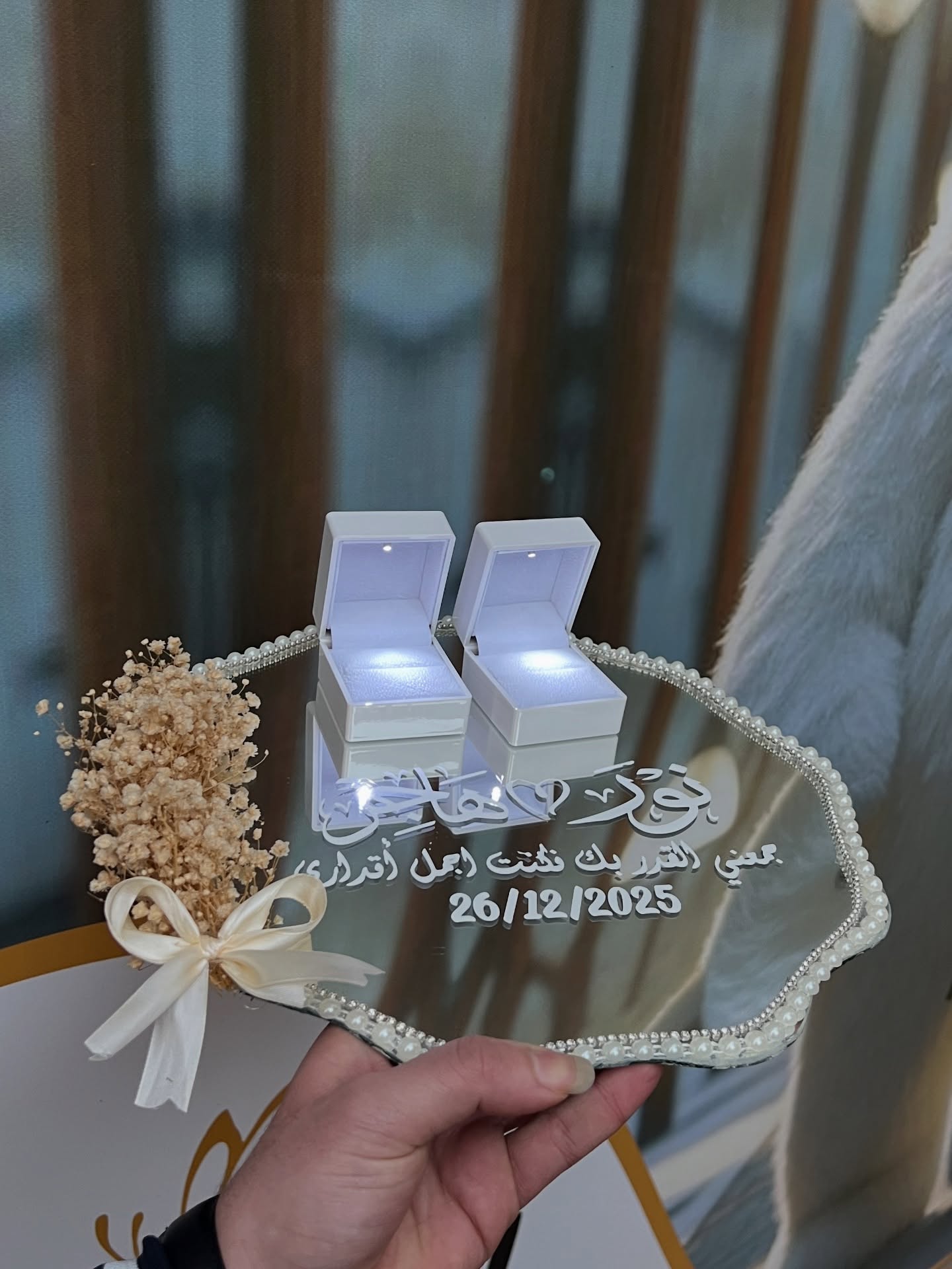 مرآة خطوبة كريستال